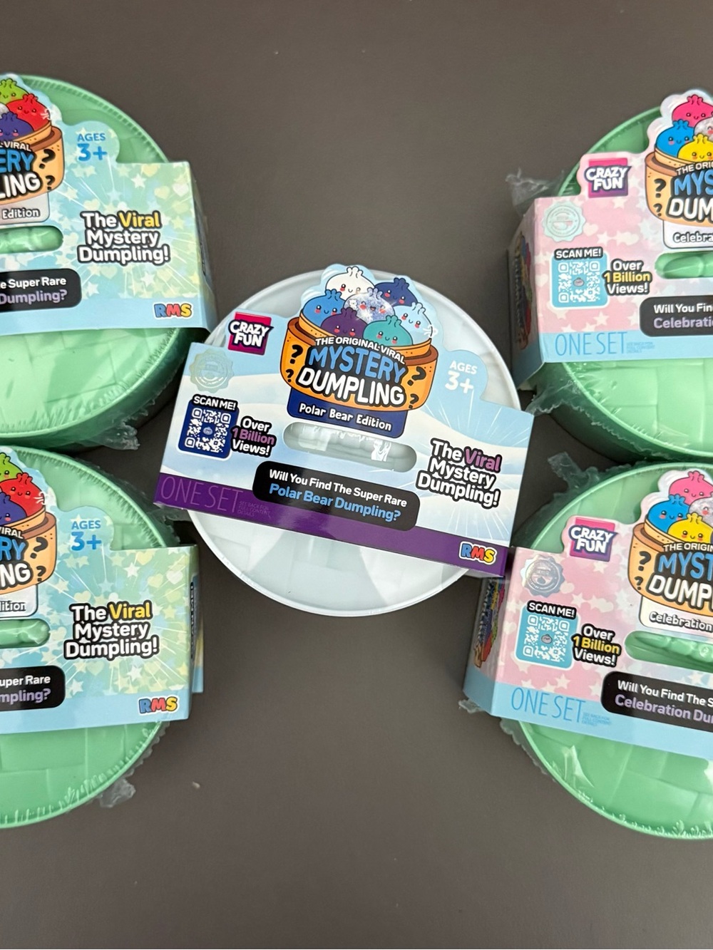 5 Sealed RMS Dumplings (4 Celebration, 1 Polar Bear)